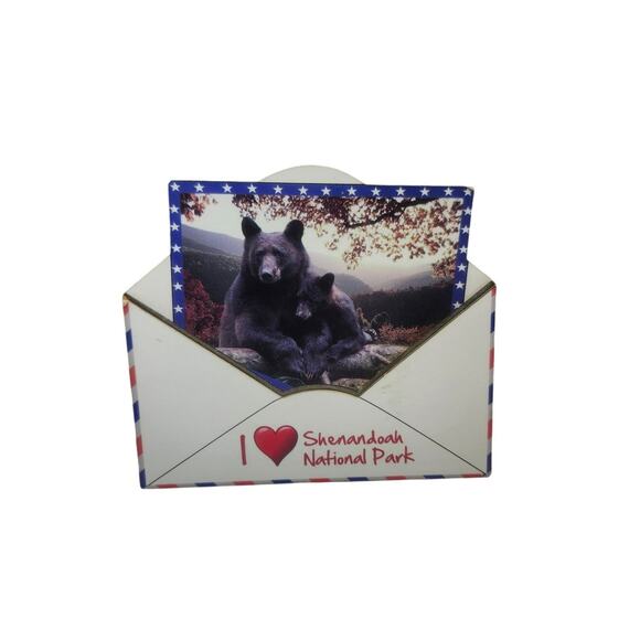 I Love Shenandoah National Park Bear Envelope Souvenir Refrigerator Magnet - Picture 1 of 5